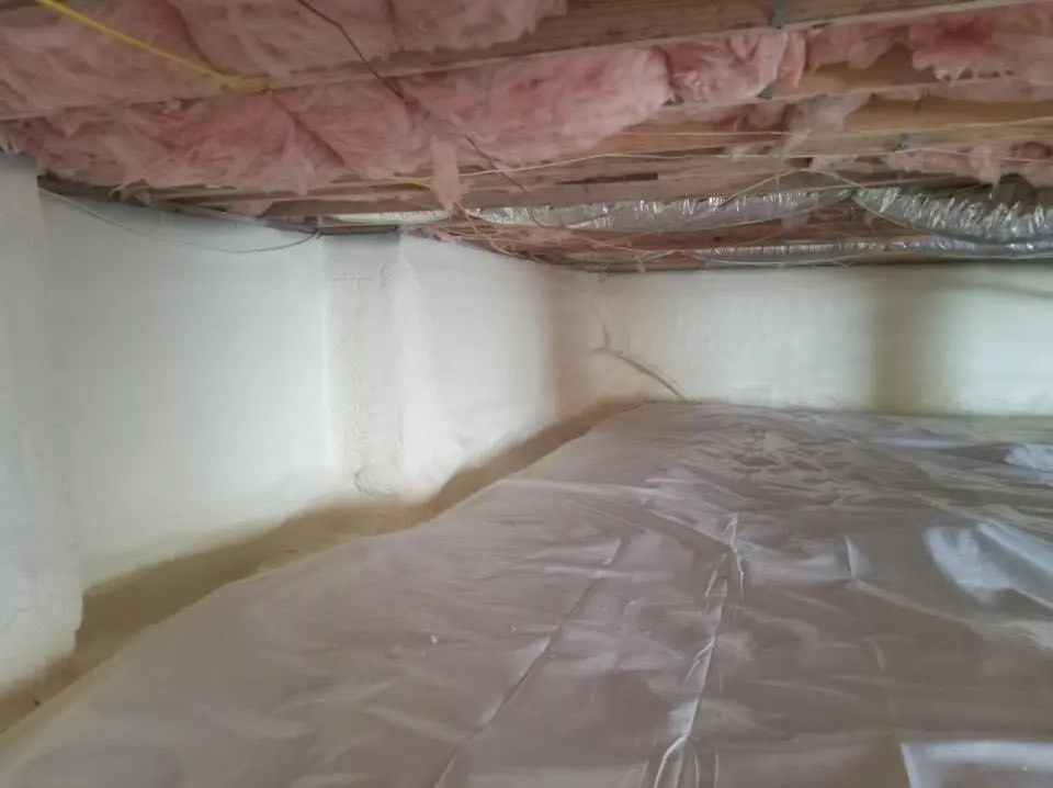 Crawl space encapsulation with closed-cell spray foam for Spray Foam Roofing in Wilson